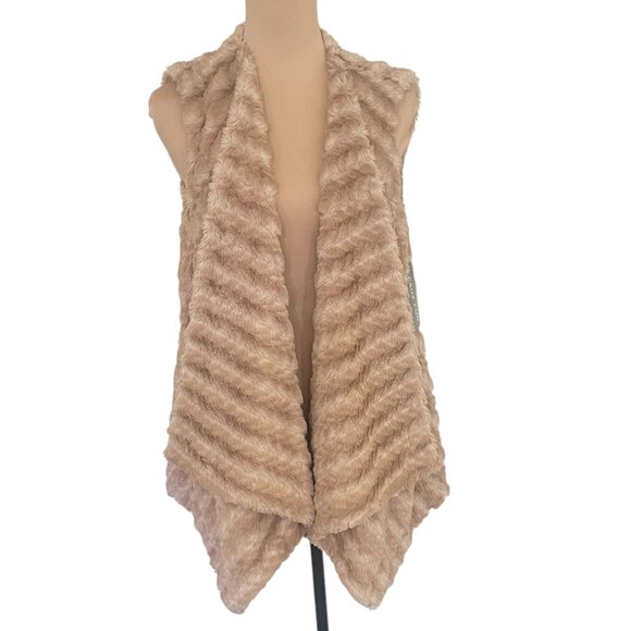 G BY GULIANI Faux Fur Vest Sz M - Picture 4 of 7